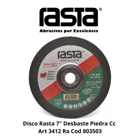 DISCO RASTA 7" DESBASTE PIEDRA CC ART 3412 RA COD