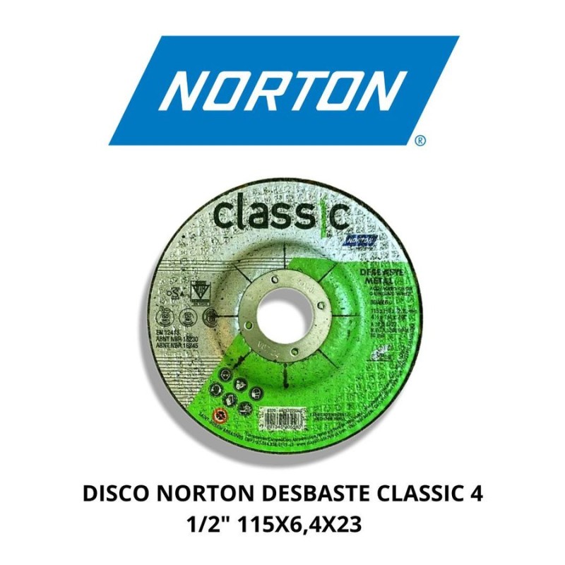 DISCO NORTON DESBASTE CLASSIC 4 1/2" 115X6,4X23