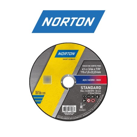 DISCO NORTON CORTE 4 1/2" STANDARD 115X1,0X22,23 4