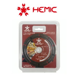DISCO HEMIC CORTE MADERA 4,5" X 7/8" 881820115
