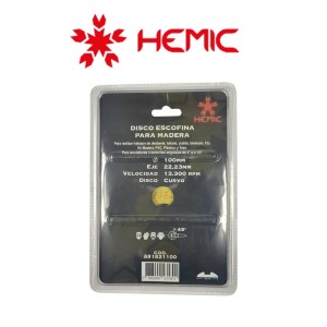 DISCO HEMIC ESCOFINA MADERA CURVO 100 MM 88182110