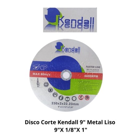 DISCO CORTE KENDALL 9" METAL LISO 9"X 1/8"X 1"