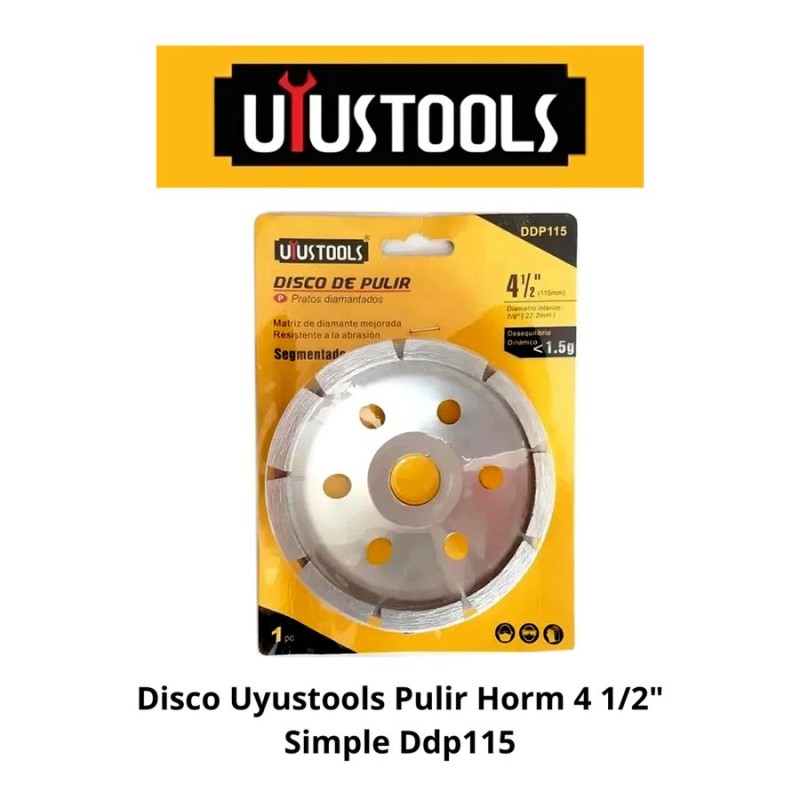 DISCO UYUSTOOLS PULIR HORM 4 1/2" SIMPLE DDP115