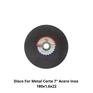 DISCO FOR METAL CORTE 7" ACERO INOX 180X1,6X22