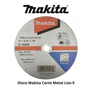 DISCO MAKITA CORTE METAL LISO 9"