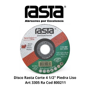 DISCO RASTA CORTE 4 1/2" PIEDRA LISO ART 3305 RA C