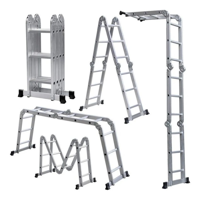 ESCALERA ALUMINIO MULTIPROPOSITO ARTICULADA 12 PEL