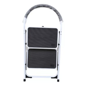 ESCALERA PLEGABLE 2 PELDAÑOS FIERRO BLAN 80X1X48X5