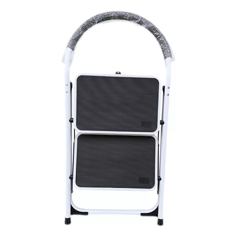 ESCALERA PLEGABLE 2 PELDAÑOS FIERRO BLAN 80X1X48X5