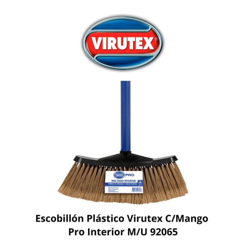 ESCOBILLON PLASTICO VIRUTEX C/MANGO PRO INTERIOR M