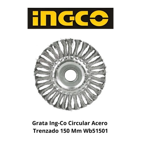 GRATA INGCO CIRCULAR ACERO TRENZADO 150 MM WB5150
