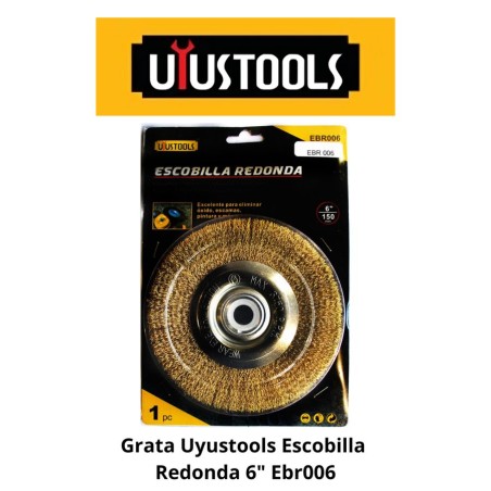 GRATA UYUSTOOLS ESCOBILLA REDONDA 6" EBR006