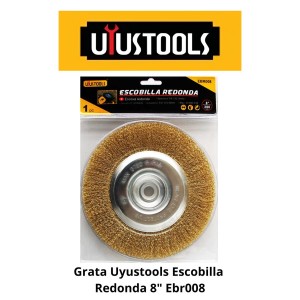 GRATA UYUSTOOLS ESCOBILLA REDONDA 8" EBR008