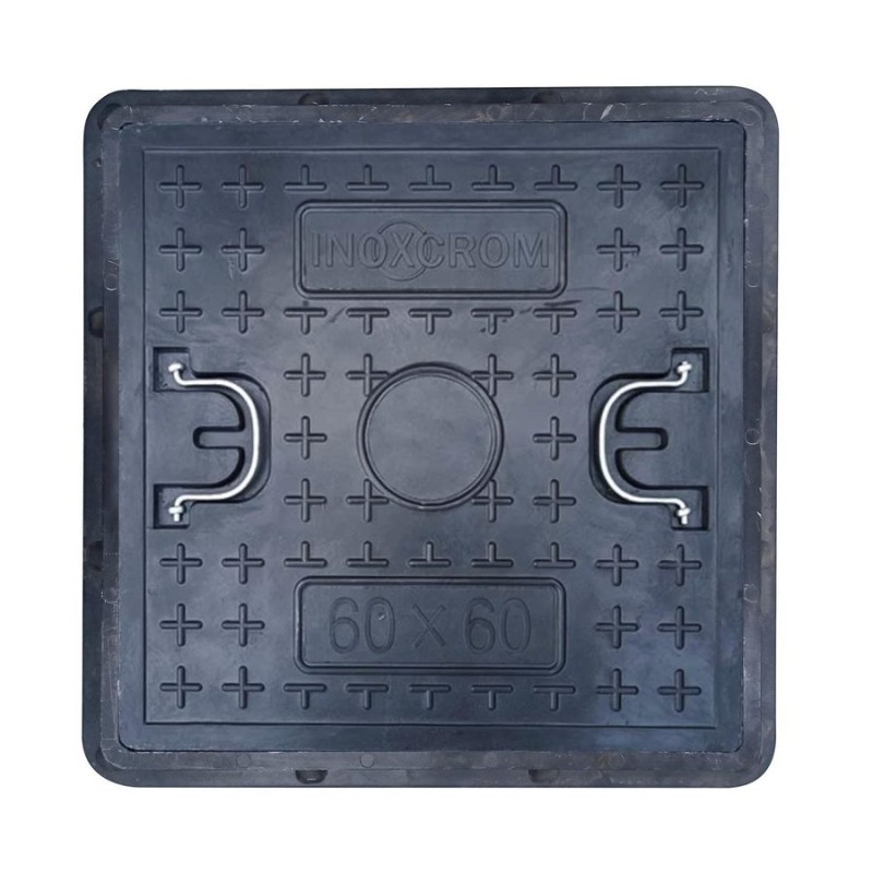 TAPA DE CAMARA POLIMERO INDUSTRIAL CON MANILLA 5 T