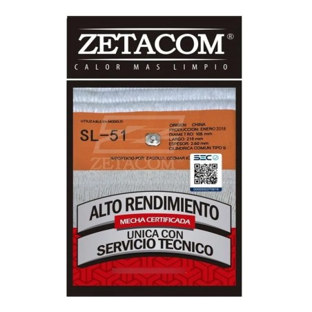 MECHA ZETACOM CORONA SL 51 D 105X215 MM 3 ESPESOR