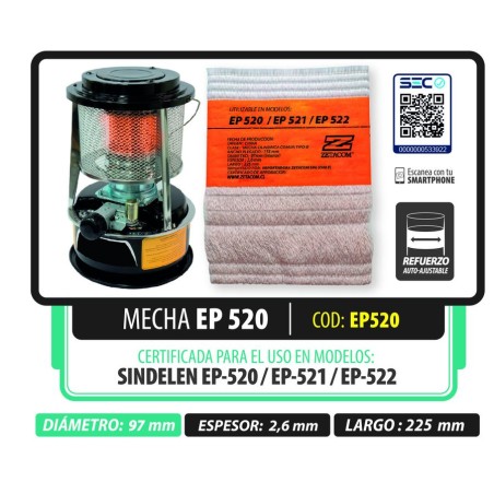MECHA ZETACOM EP-520/ EP-521/ EP-522 97X225 MM
