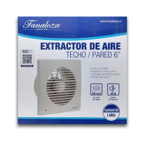 EXTRACTOR DE AIRE FANALOZA TECHO PARED 6" SHCL0000