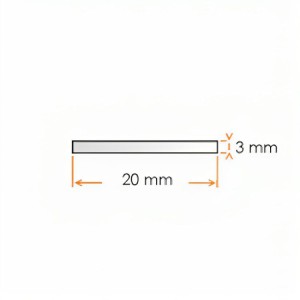 FIERRO PLETINA 20 X 3,0 ( 2,83 KG/BARRA)