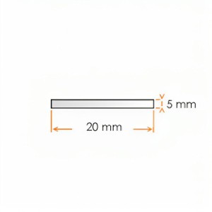 FIERRO PLETINA 20 X 5,0 ( 4,71 KG/BARRA)