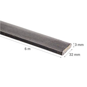 FIERRO PLETINA 32 X 3,0 ( 4,52 KG/BARRA)