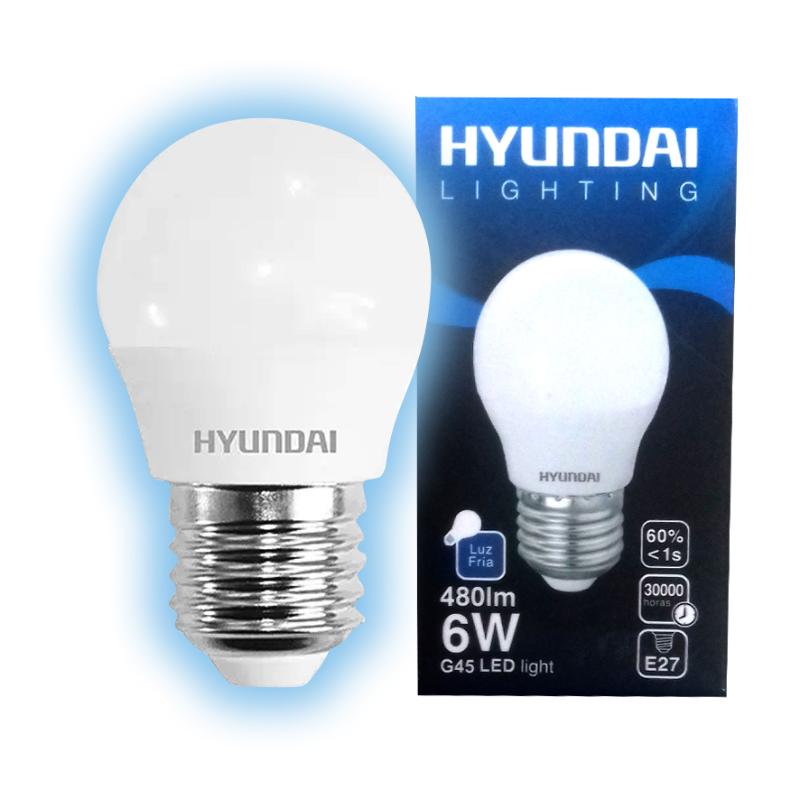 Ampolleta Led Hyundai Bola Luz Fria 6 W E-27 6500k