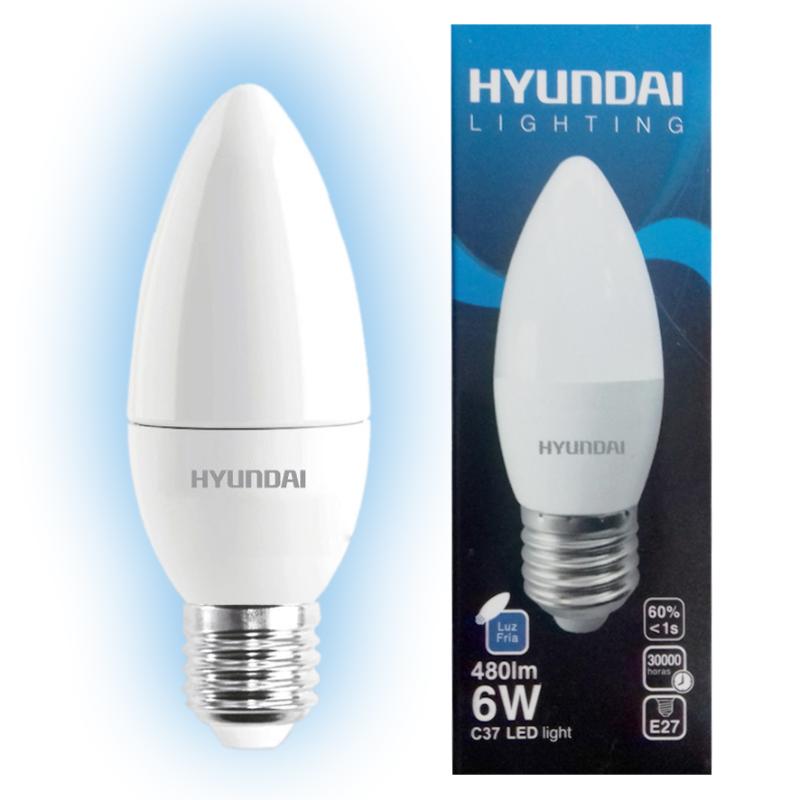 Ampolleta Led Hyundai Vela Luz Fria 6 W E-27 6500k