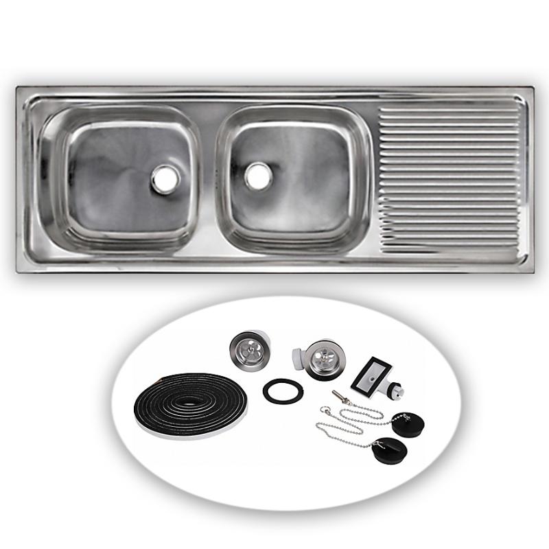 Lavaplato Acero Inox Derecho 120x50 2t-1s