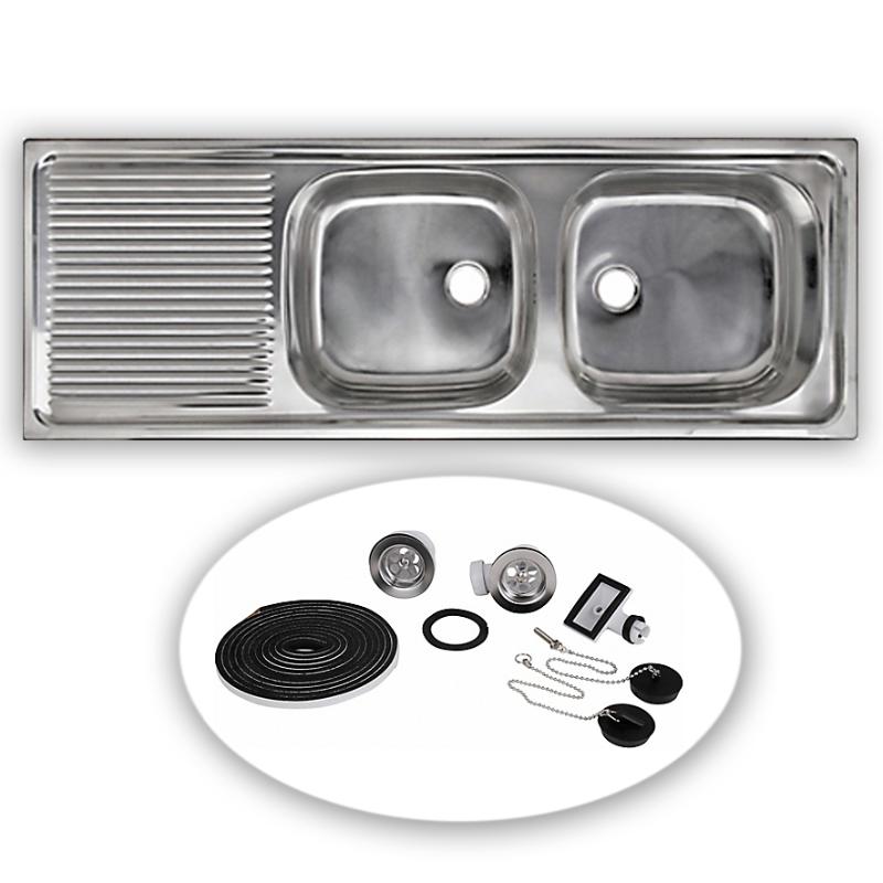 Lavaplato Acero Inox Izquier 120x50 2t-1s