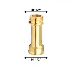 NIPLE BRONCE 1/2" HI X 1/2" HE 50 MM N1250B