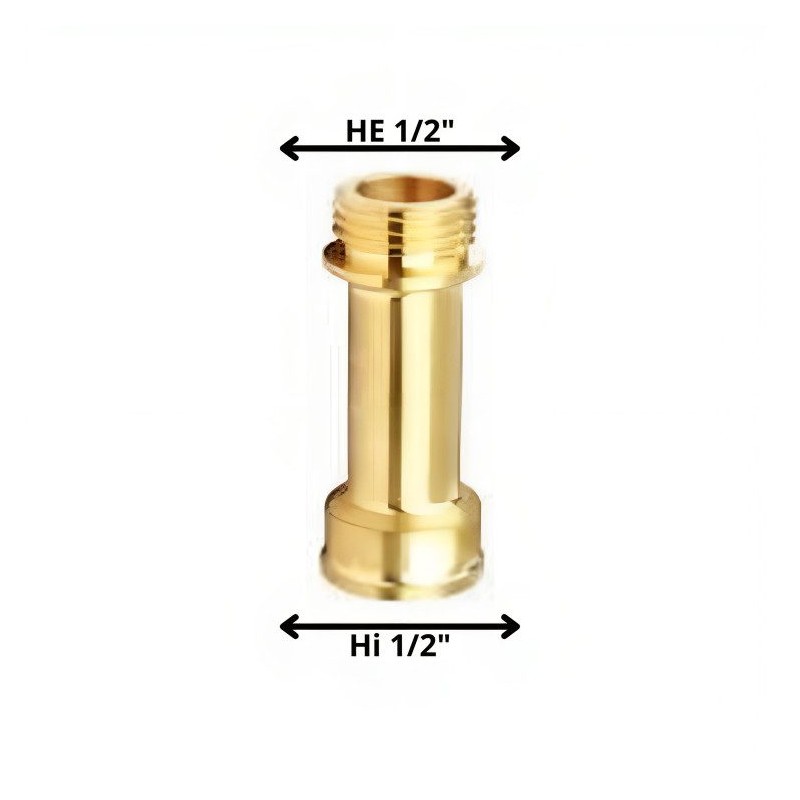 NIPLE BRONCE 1/2" HI X 1/2" HE 50 MM N1250B