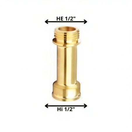 NIPLE BRONCE 1/2" HI X 1/2" HE 50 MM N1250B