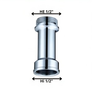 NIPLE BRONCE 1/2" HI X 1/2" HE 50 MM CROM N1250C