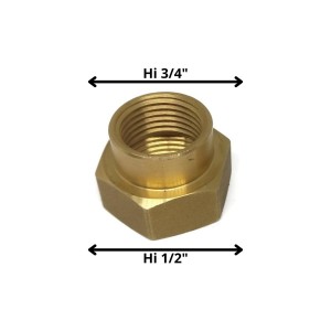 NIPLE BRONCE 1/2" HI X 3/4" HI N12341