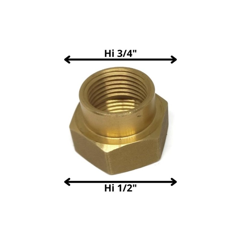 NIPLE BRONCE 1/2" HI X 3/4" HI N12341