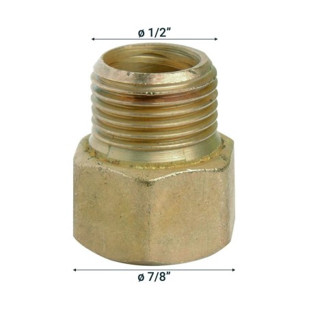 NIPLE BRONCE 1/2" HE X 7/8" HI