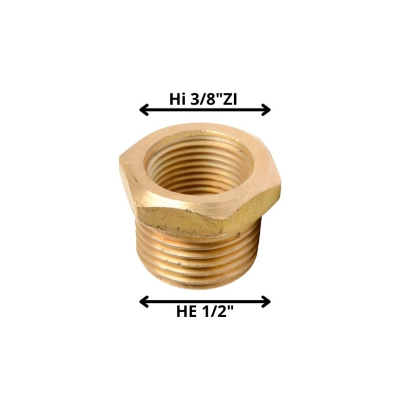 BUSHING BRONCE HE HI 1/2X3/8" HILO IZQUIERDO PARA