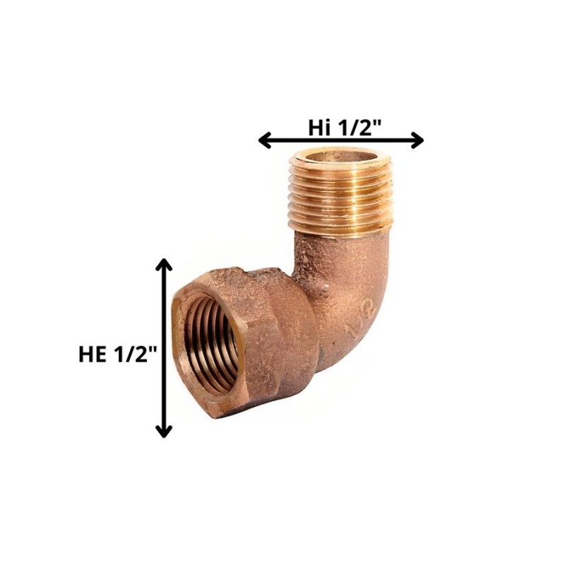 CODO BRONCE HI HE 1/2