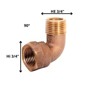 CODO BRONCE HI HE 3/4"