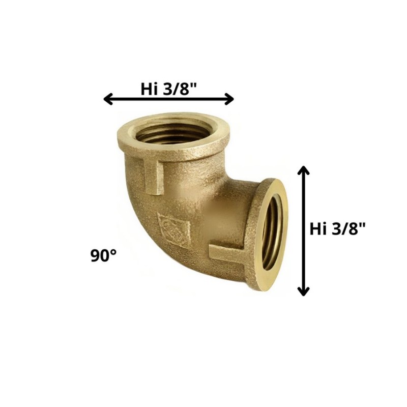 CODO BRONCE HI HI 3/8