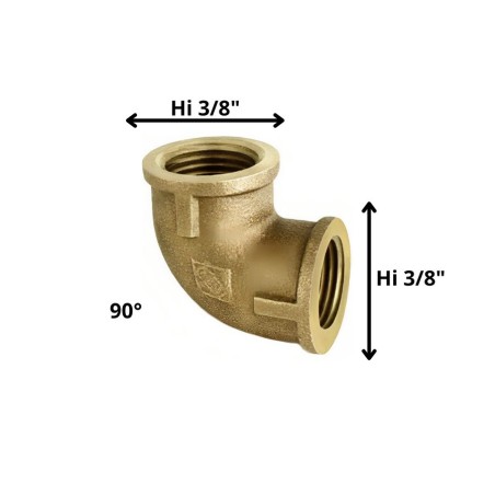 CODO BRONCE HI HI 3/8
