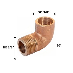 CODO BRONCE SO HE 3/8"