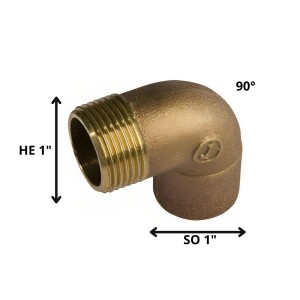 CODO BRONCE SO HE 1"