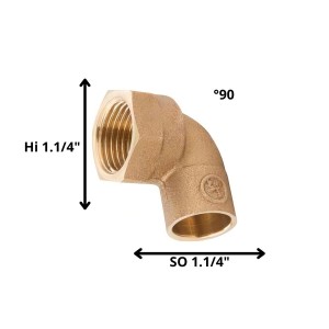 CODO BRONCE SO HI 1 1/4"