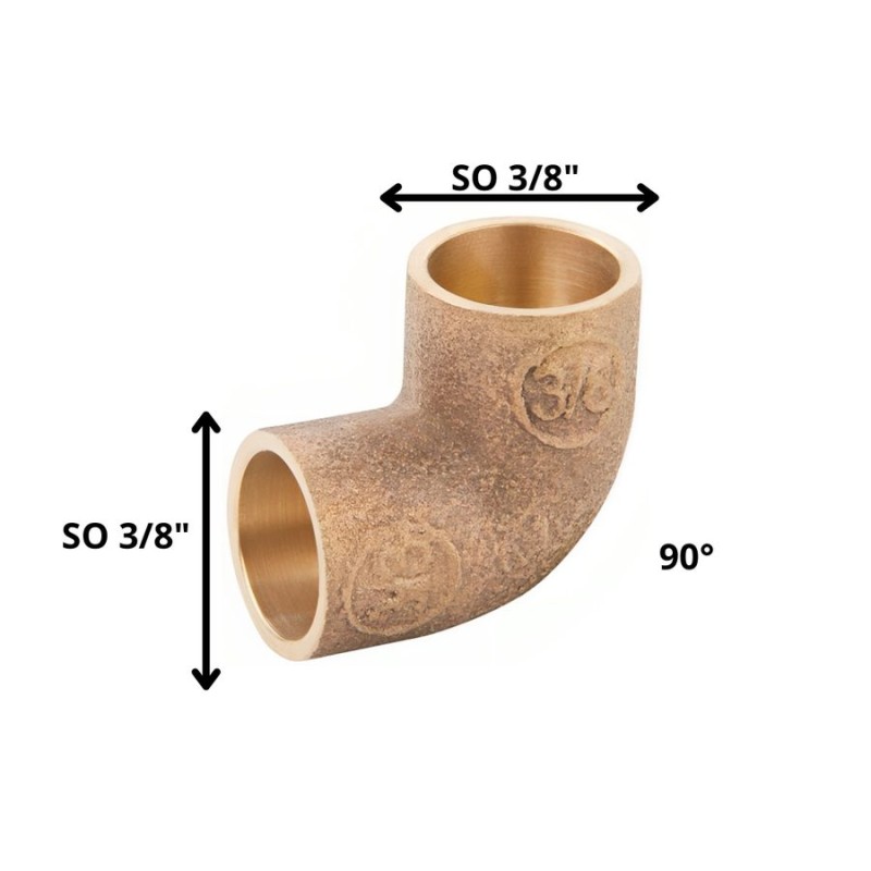 CODO BRONCE SO SO 3/8"