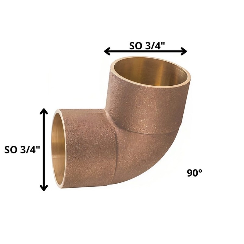 CODO BRONCE SO SO 3/4"