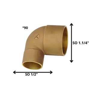 CODO BRONCE SO SO 1 1/4"X 1/2"