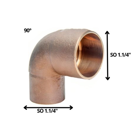 CODO BRONCE SO SO 1 1/4"X 1"