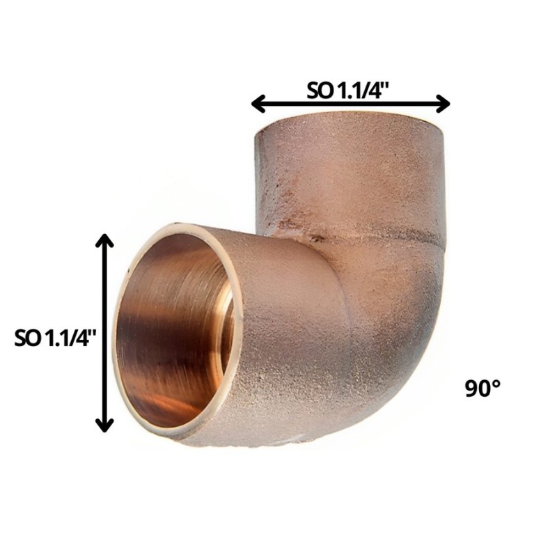 CODO BRONCE SO SO 1 1/4"