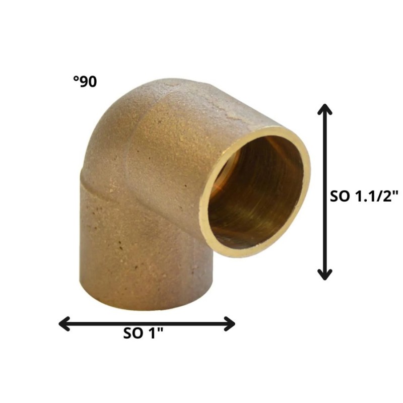 CODO BRONCE SO SO 1 1/2"X 1"