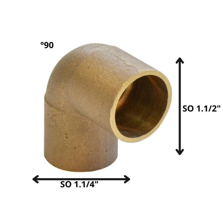CODO BRONCE SO SO 1 1/2"X 1 1/4"